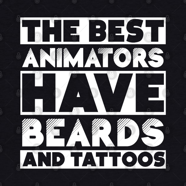 Bearded and tattooed animator job gift . Perfect present for mother dad friend him or her by SerenityByAlex